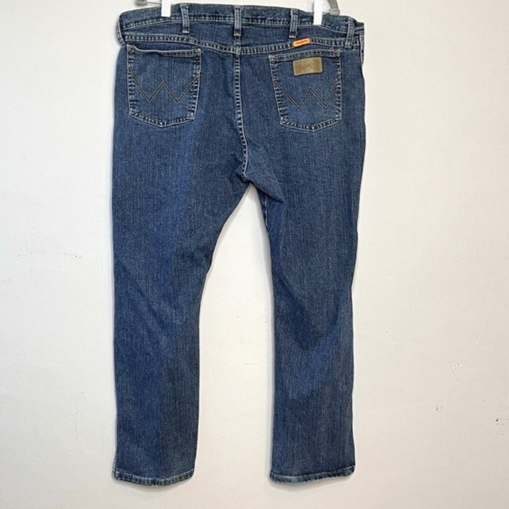 Wrangler Flame Resistant Advanced Comfort Jeans Mens Blue 40x30‎ Zip Work Chore